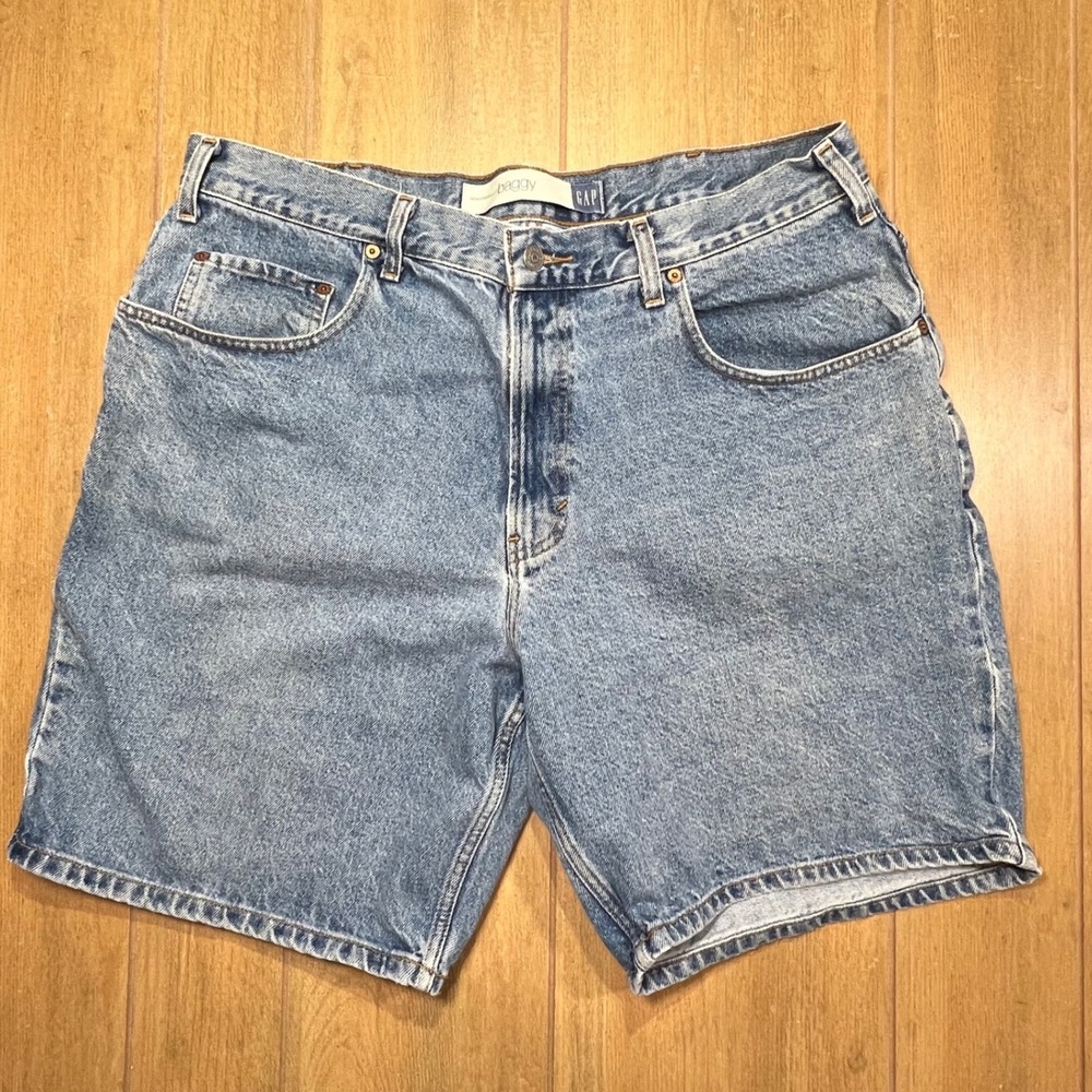 Gap Baggy Fit Denim‎ Shorts Mens Blue Wash 100% Cotton 174135-001 90s Y2K